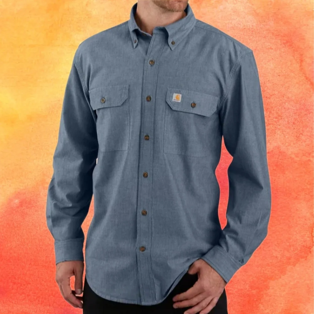 Carhartt Loosefit Chambray Long Sleeve Shirt - Picture 2 of 2